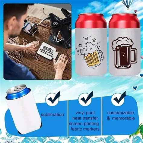 Customizable Blank Can Cooler Sleeves Foldable Foam Can Insulators