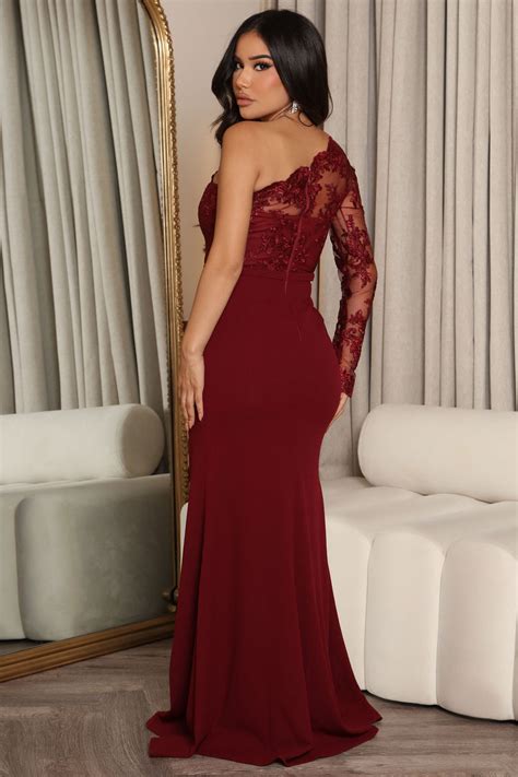 Bonita Lace Maxi Dress Burgundy Fashion Nova Dresses Fashion Nova