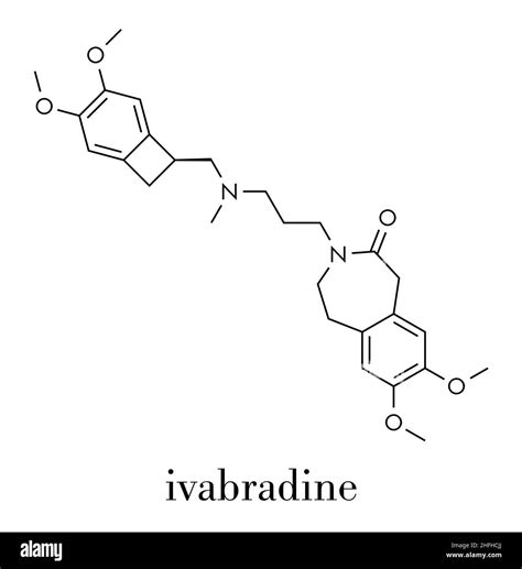 Ivabradine Angina Pectoris Drug Molecule Skeletal Formula Stock Vector