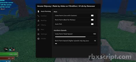 Arcane Odyssey Auto Fish God Mode Kill Aura More Scripts Rbxscript