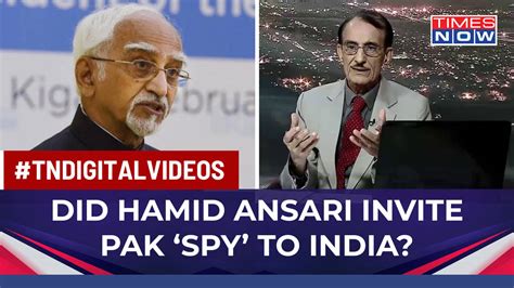 Espionage Row Bjp Attacks Hamid Ansari After Pak Journalists