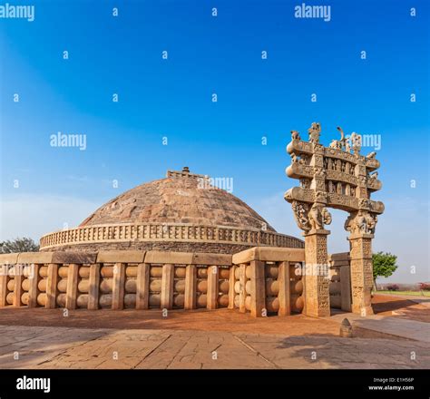 Great Stupa Ancient Buddhist Monument Sanchi Madhya Pradesh India