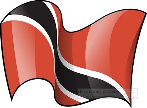 World Flags Clipart Trinidad Tobago Wavy Country Flag Clipart