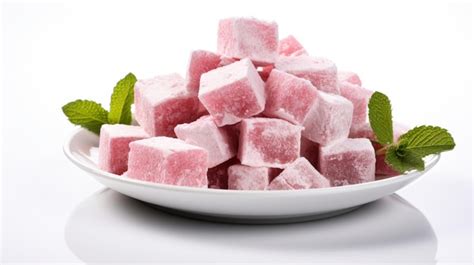 Premium Photo Turkish Delight On White Background