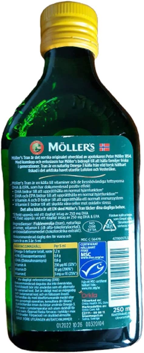 Buy Möllers Tran Cod Liver Oil 250 ml 8 45 fl oz Citron Flavor