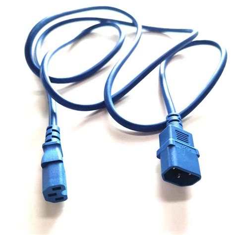 Blue Power Extension Cord C14 To C15 15A 250V 14 3 Sjt IEC Power