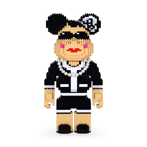 Coco Chanel Bearbrick Brick Sculpture Jekca Lego Bricks Diy Kit