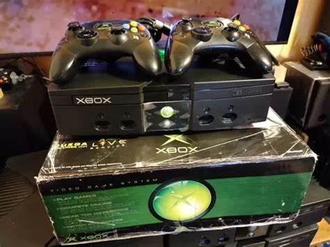 Xbox Cl Sico En Caja Controles Videojuegos Consola Retro Mercadolibre