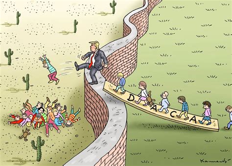 Political Cartoon Us Trump Wall Daca The Week