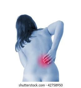 Nude Woman Behind Back Pain Concept Stock Photo 42758950 Shutterstock