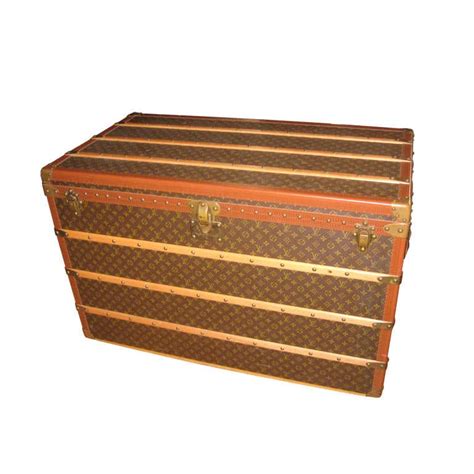 Excelsior Slatted Oak Trunk Patented 1868 Steamer Trunk For Sale At