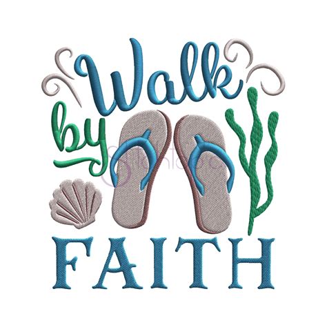 Walk By Faith Embroidery Design Stitchtopia