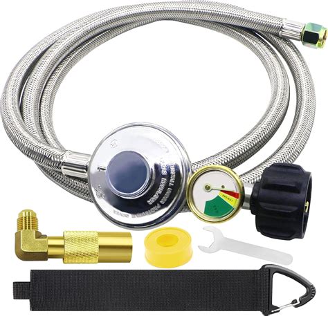 Upgraded 6 Ft Qcc1 Propane Regulator And Braided Hose Tank Gauge For Blackstone Weber Lp Gas