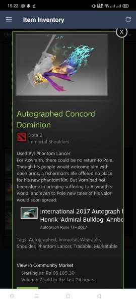 Beli Item Ready Trade Concord Dominion Immortal TI7 Phantom Lancer