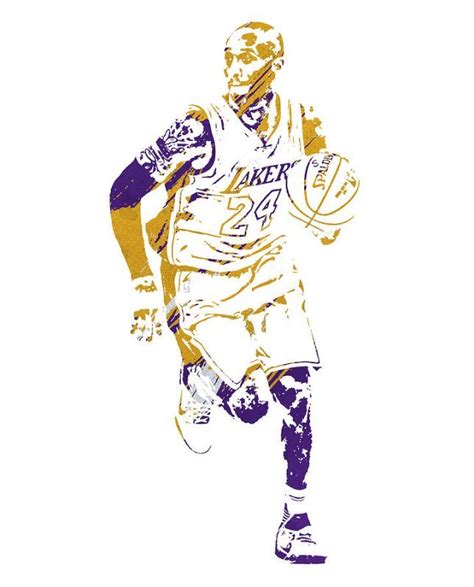 Kobe Bryant Los Angeles Lakers Watercolor Strokes Pixel Art 12 – Poster ...