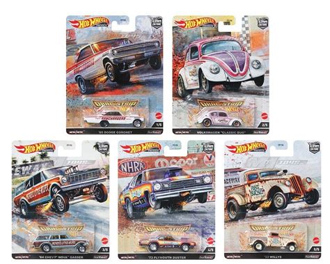 Hot Wheels Premium Car Culture Drag Strip Set Of Fpy R