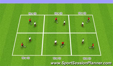 Football/Soccer: 1v1 Games (Technical: Attacking skills, Moderate)