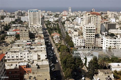 General view of Gaza city on October 20, 2008 in Gaza city, Gaza ...