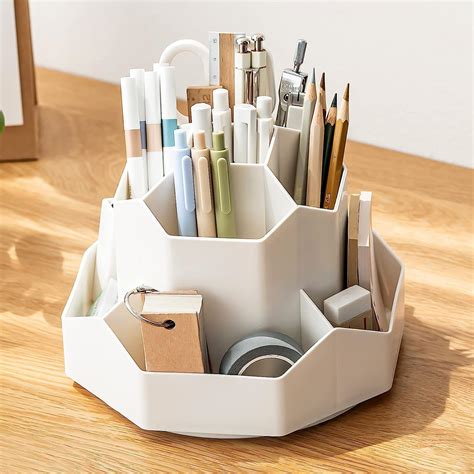 Amazon Instome Desktop Organizer With Pencil Holders Rotating