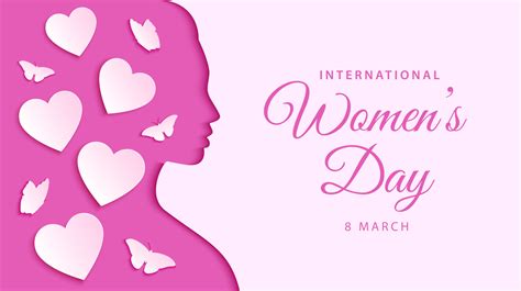 International Women S Day March Women S Day Background In Paper Art