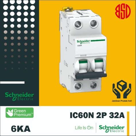 Jual Mcb Schneider Ic60n Acti9 2p 32a Original Sni 2phase 32ampere