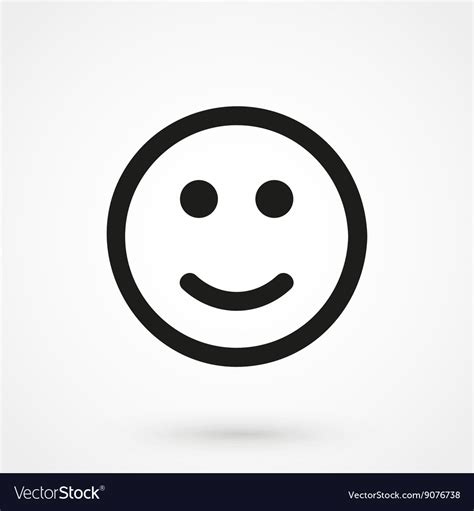 Smile icon black on white background Royalty Free Vector