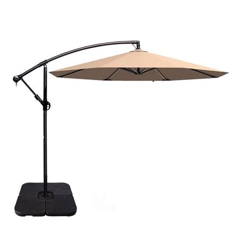 SUNRINX 12 Ft Cantilever Outdoor Patio Umbrella With 17 5 Lbs 20 In