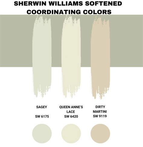 Sherwin Williams Softened Green Palette Coordinating Inspirations