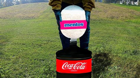 Experiment Coca Cola Vs Giant Balloon Of Mentos Youtube