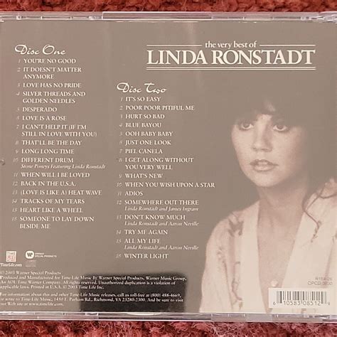 The Very Best Of Linda Ronstadt 2 CD Set Time Life LINDA RONSTADT 2 CD