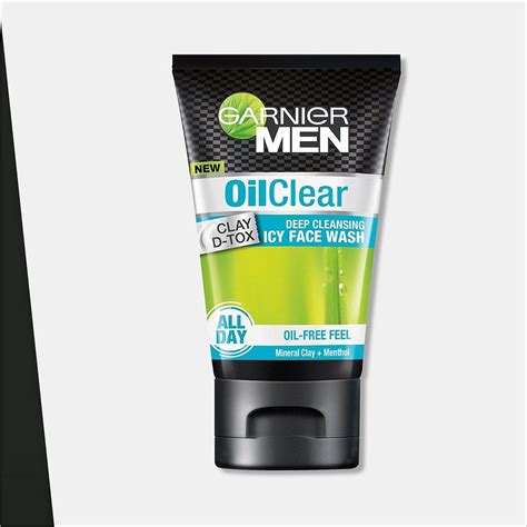 Garnier Men Oil Clear Deep Cleansing Clay D Tox Icy Face Wash 100g