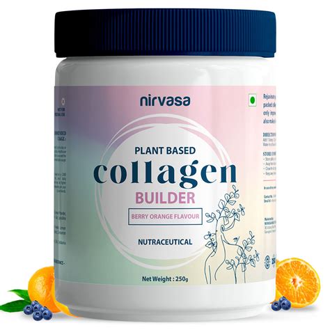 Buy Nirvasa Plant Based Collagen Builder Powder Berry Orange Flavour