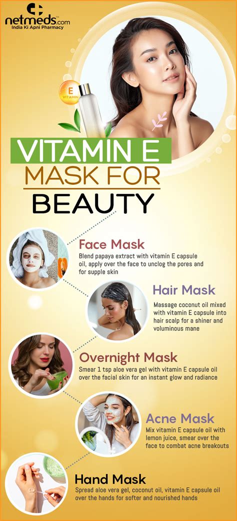 Vitamin E Capsule 5 Amazing Diy Face Mask Ideas For Overall Skin Health Infographic