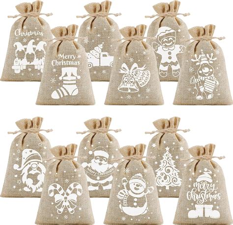 Amazon CCINEE 36pcs Christmas Burlap Bags 46 Inch Drawstring