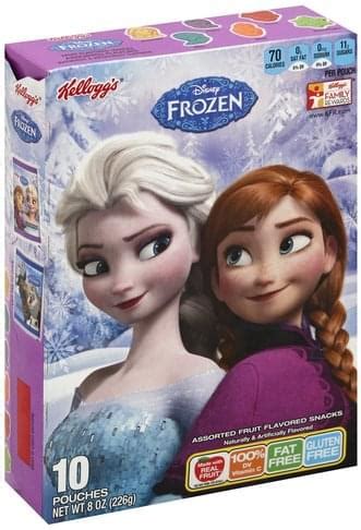 Kelloggs Fruit Flavored Assorted Disney Frozen Snacks Ea