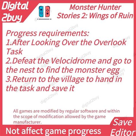 Monster Hunter Stories 2 Wings Of Ruin Save Editor Mhs2 Save Modding Video Gaming Video Games