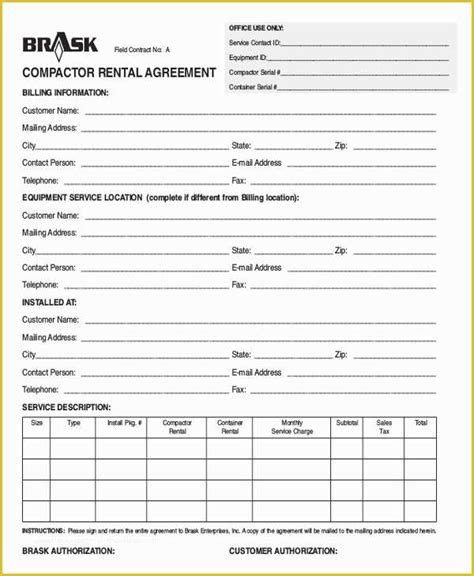 Simple Equipment Rental Agreement Template Free Of 20 Equipment Rental