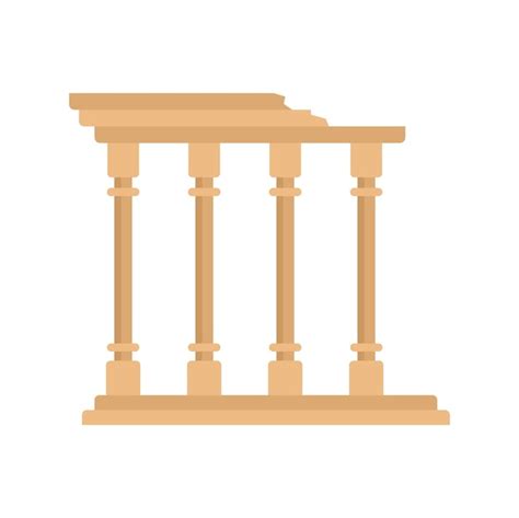 Premium Vector Turkish Ancient Columns Icon Flat Illustration Of