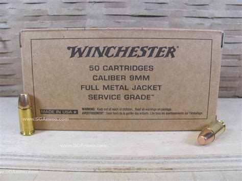 1000 Round Can 9mm Luger 115 Grain Fmj Winchester Service Grade Ammo Sg9w Packed In Used