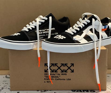 Vans Old Skool Off White Inspired Etsy