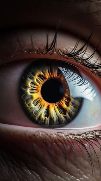 Premium Photo Closeup Vertical Shot Of Human Eye Vivid Colors Of Iris