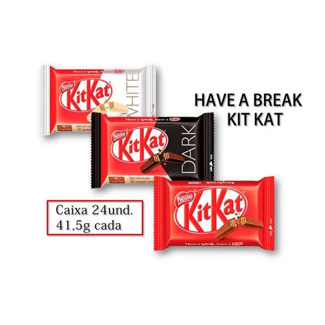 Chocolate Nestle Kit Kat 41 5g Cada Caixa C 24 Und Shopee Brasil