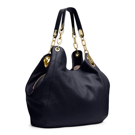 Michael kors Fulton Large Leather Shoulder Bag in Blue | Lyst