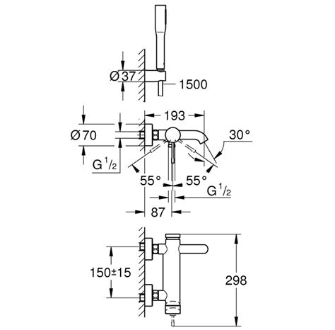 Grohe Essence Kar Brusearmatur Med Bruser Krom Billig