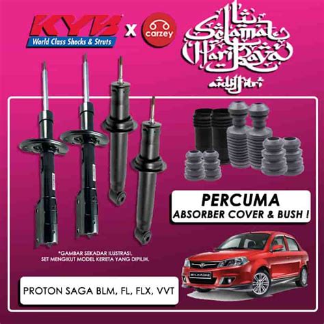 COMBO RAYA Proton Saga BLM FL FLX VVT KYB Excel G Absorber Set