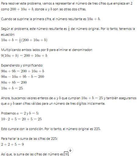 Si A Un N Mero De Tres Cifras Que Empieza En Se Le Suprime Esta