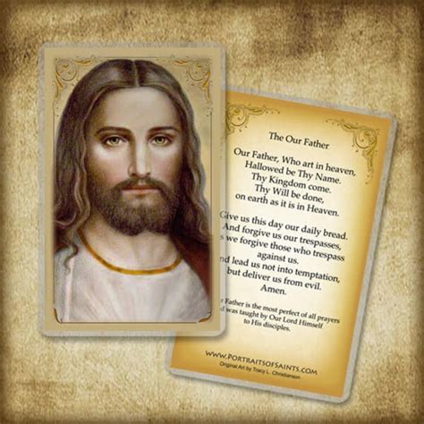 Our Father Prayer Card Etsy