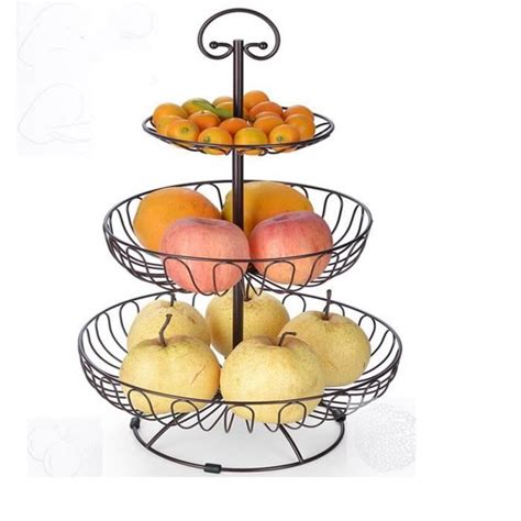 Pr Sentoir Fruits M Tal Biscuits Corbeille Tage Panier Fruits