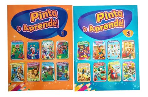 Combo 2 Libros Pinta Y Aprende Con Actividades Para Niños Cuotas sin