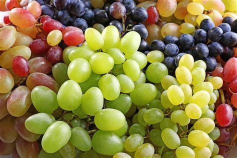 Diferentes Variedades De Uvas Closeup Foto Premium